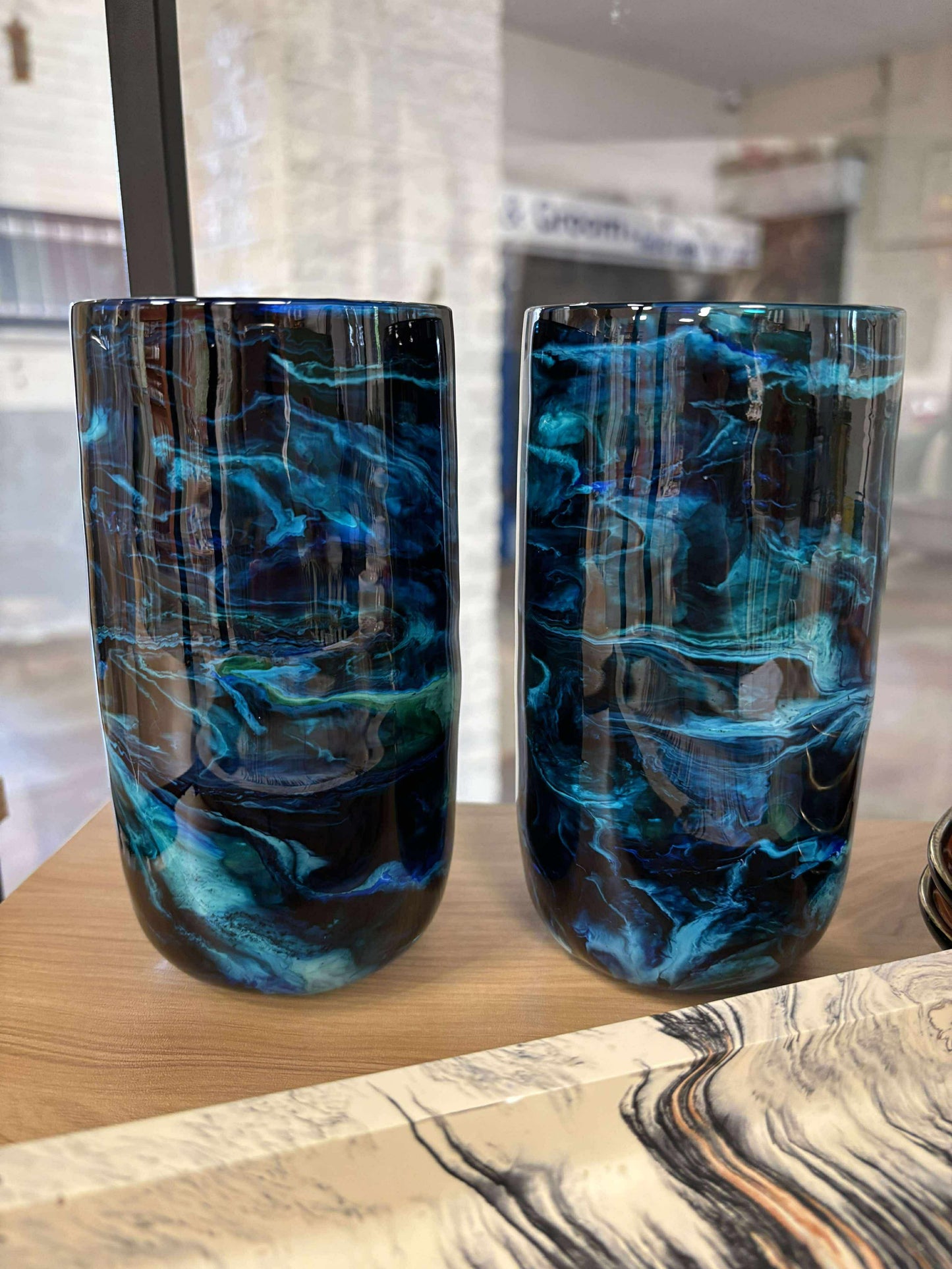 Set of 2 highball glasses - Custom made