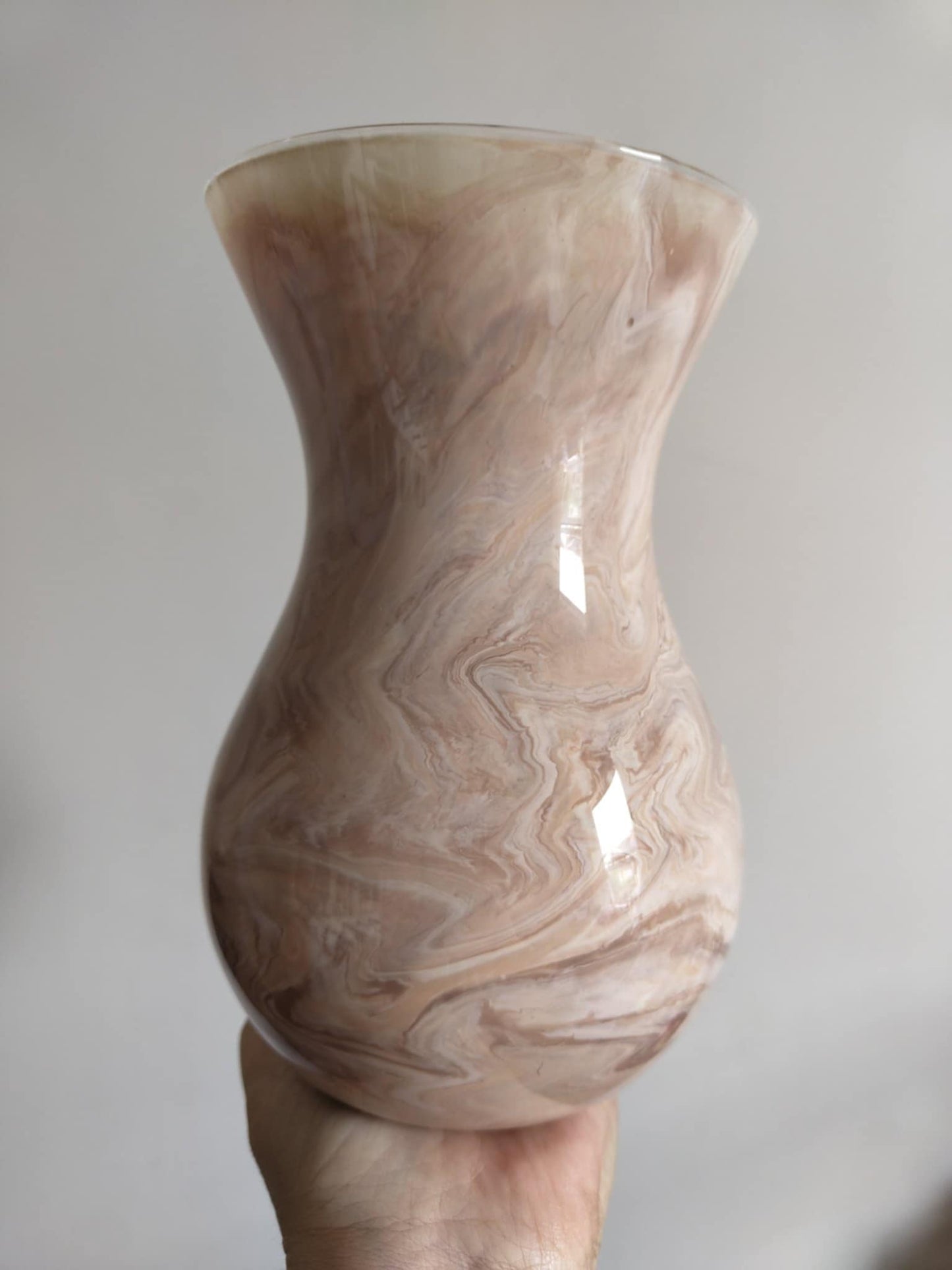 Resin coated vase